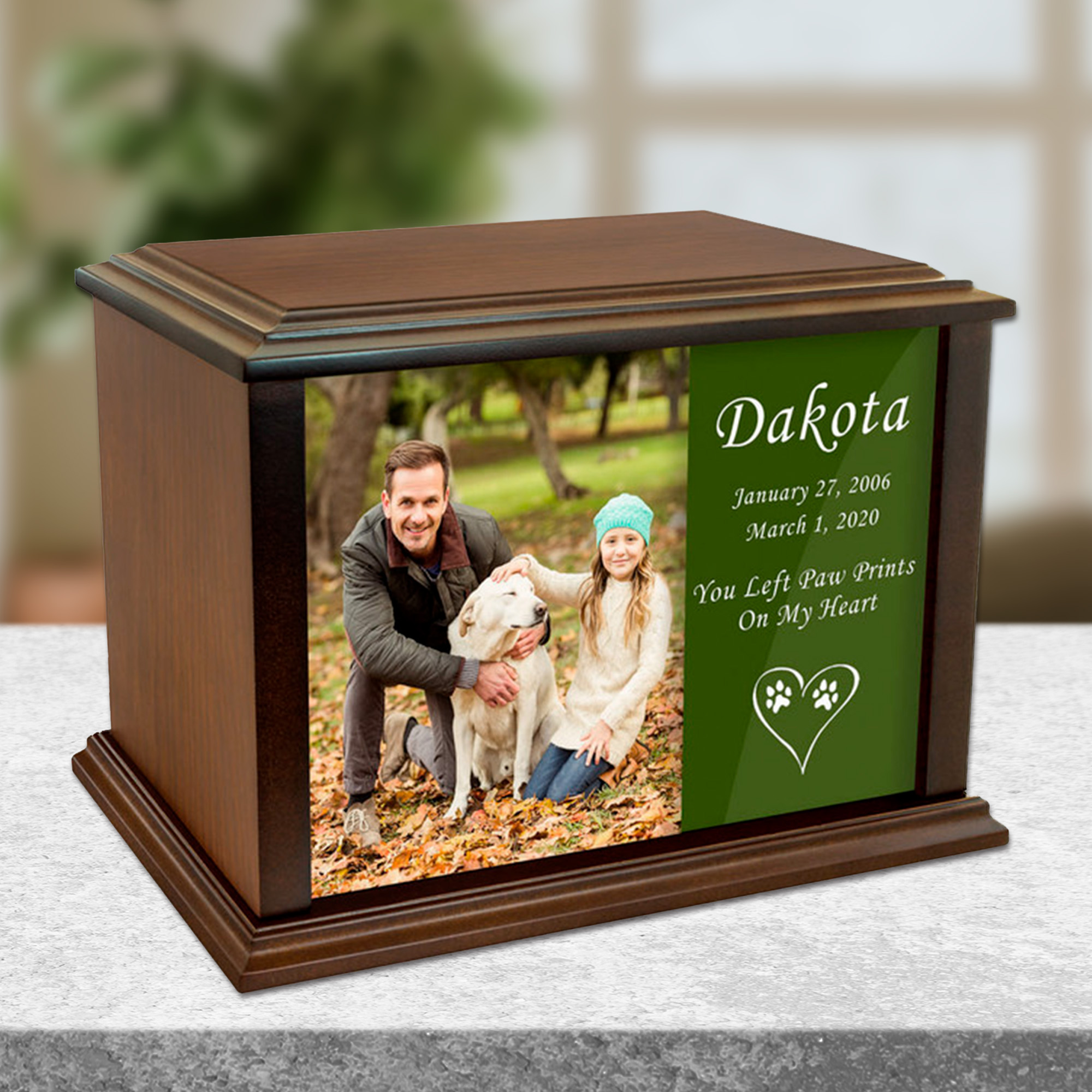 True Companion Dog Photo Wood Pet Cremation Urn Questions & Answers