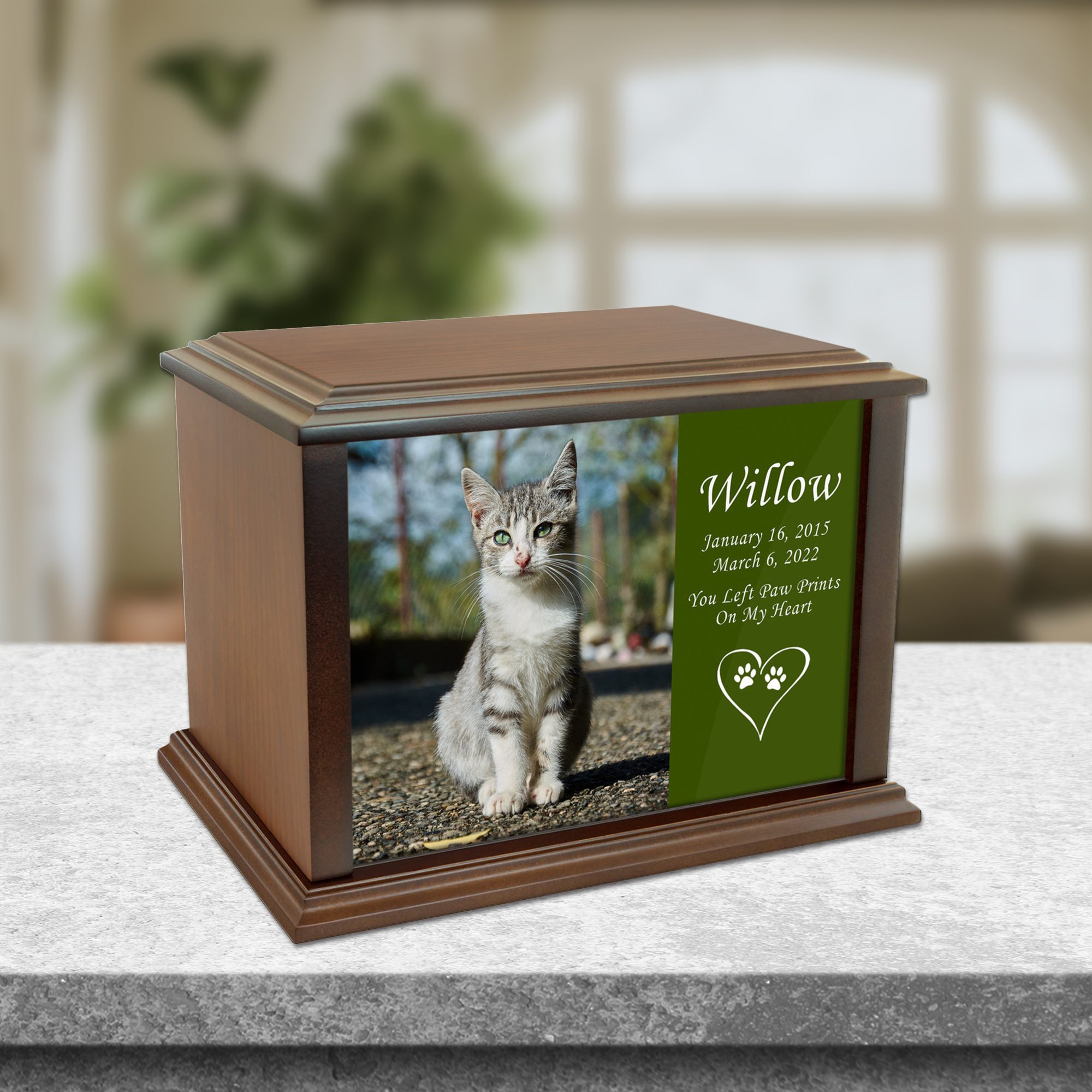 True Companion Cat Photo Wood Cremation Urn Questions & Answers