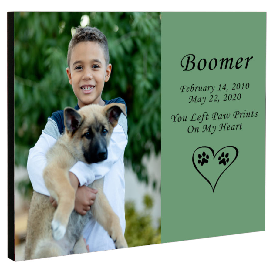 Dog Custom Photo Eternal Reflections Wood Memorial Wall Plaque Questions & Answers