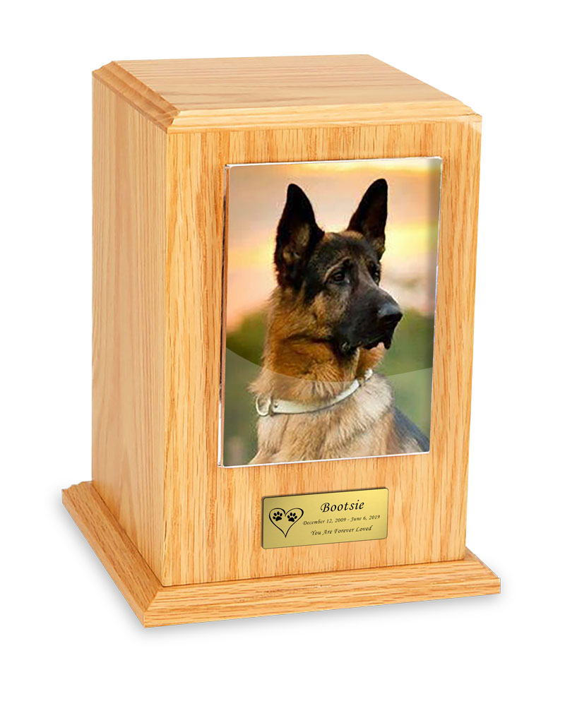 Large Photo Tower Oak Wood Pet Urn Questions & Answers