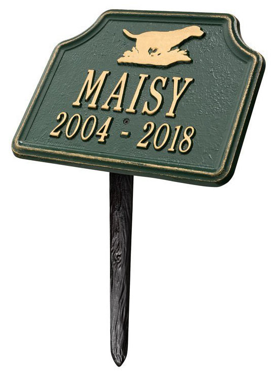 Personalized Retriever Dog Pet Memorial Lawn and Garden Marker - 14 Colors Questions & Answers