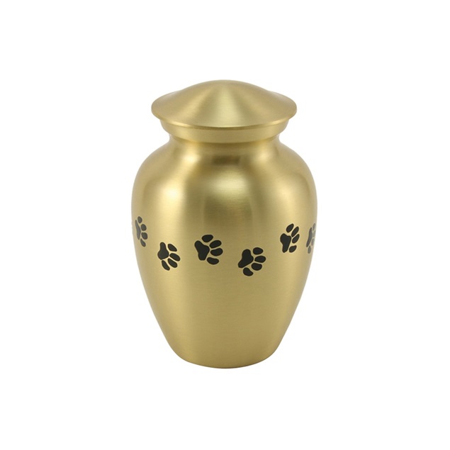Extra Small Paw Prints Classic Brass Pet Cremation Urn - Engravable Questions & Answers