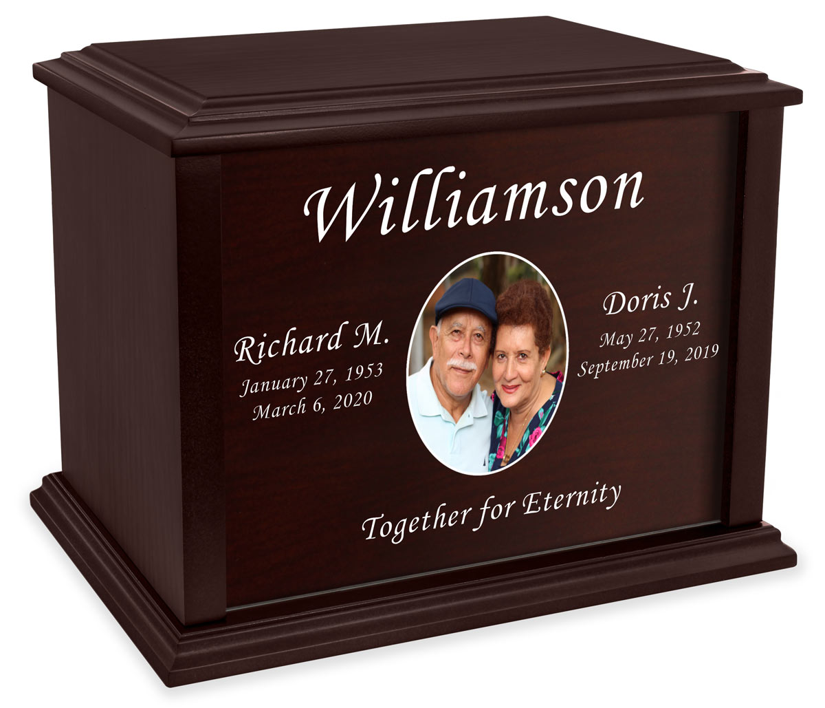 am i able to send back the urn to put in passing date of loved one who has not passed yet?