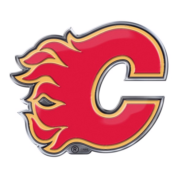 Calgary Flames Aluminum Embossed Hockey Logo Emblem Questions & Answers