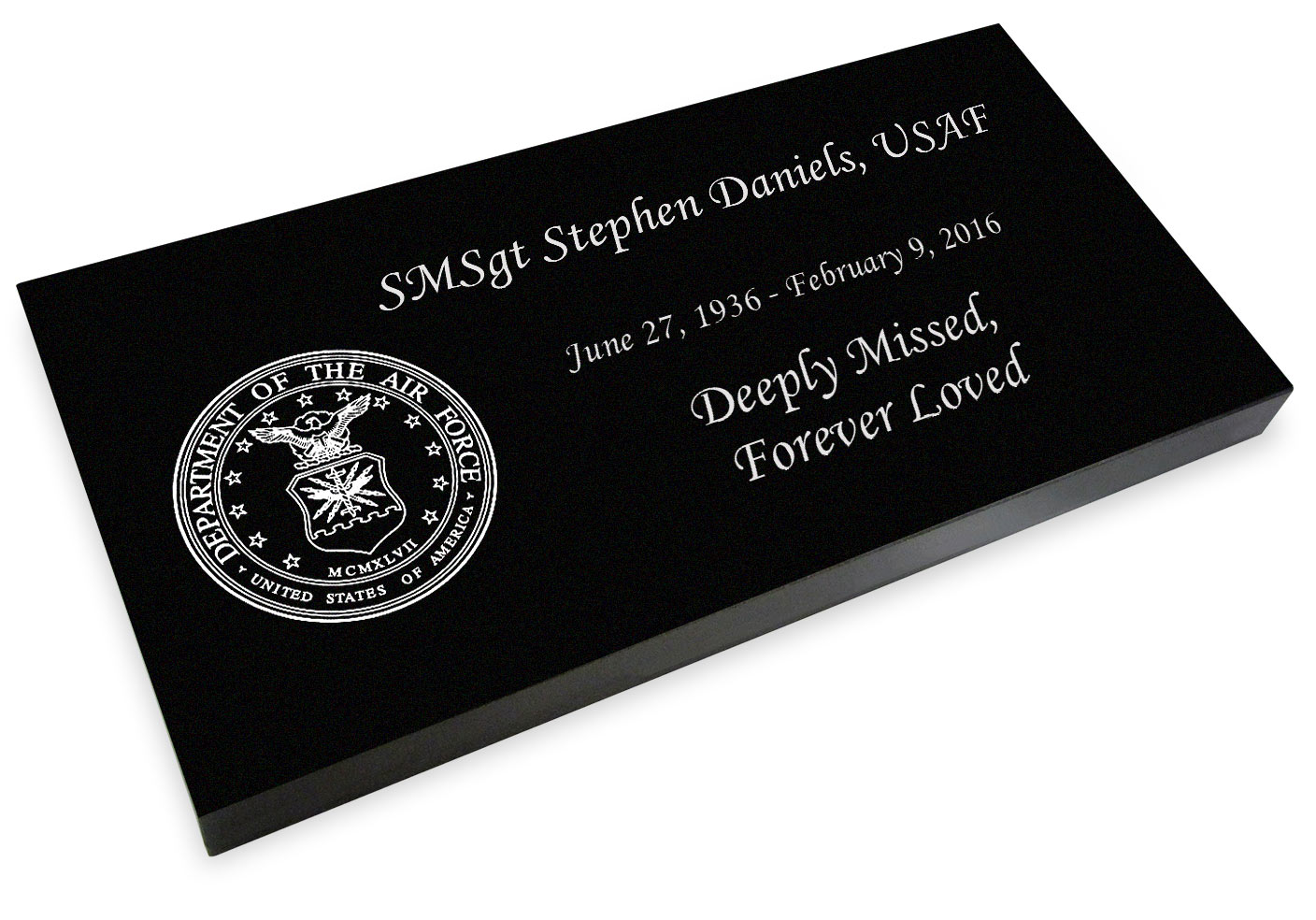 Military and Veteran Grave Marker Black Granite Laser-Engraved Flat Memorial Headstone Questions & Answers