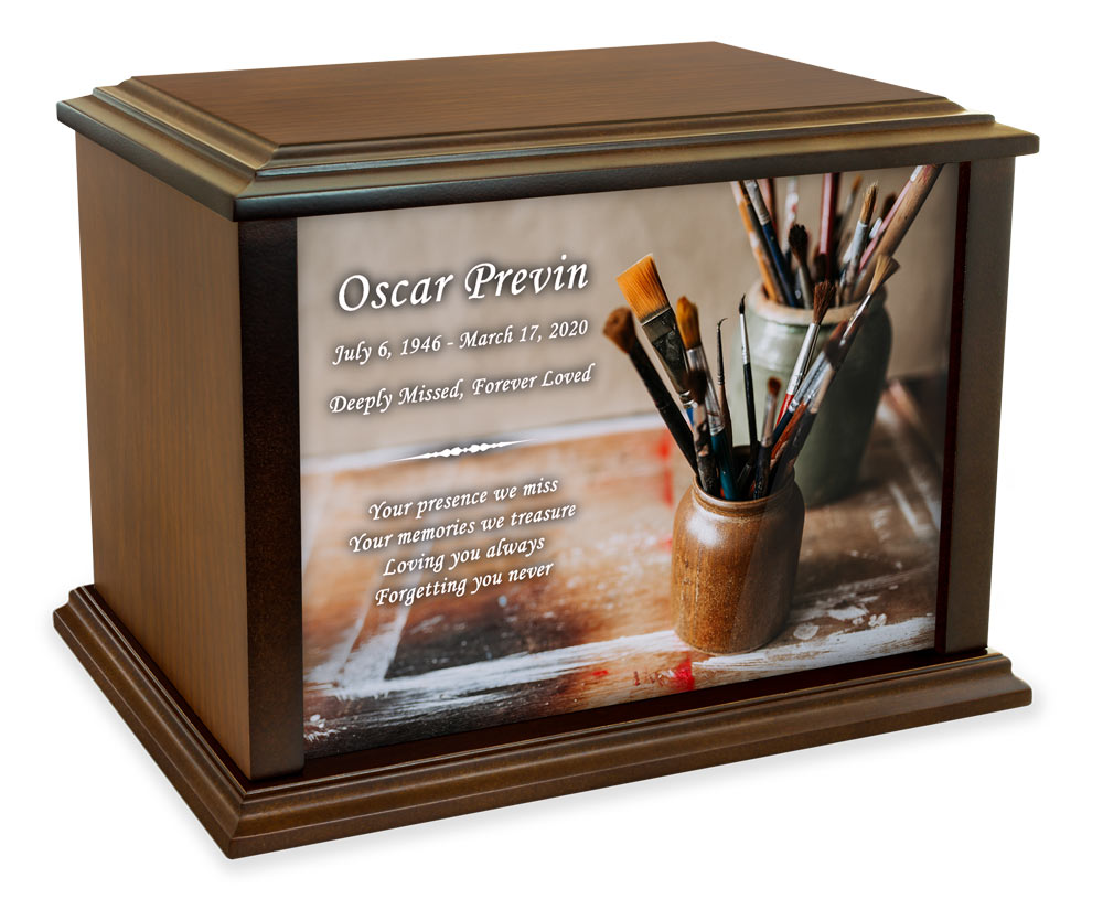 The brushes Eternal Reflections Wood Cremation Urn Questions & Answers