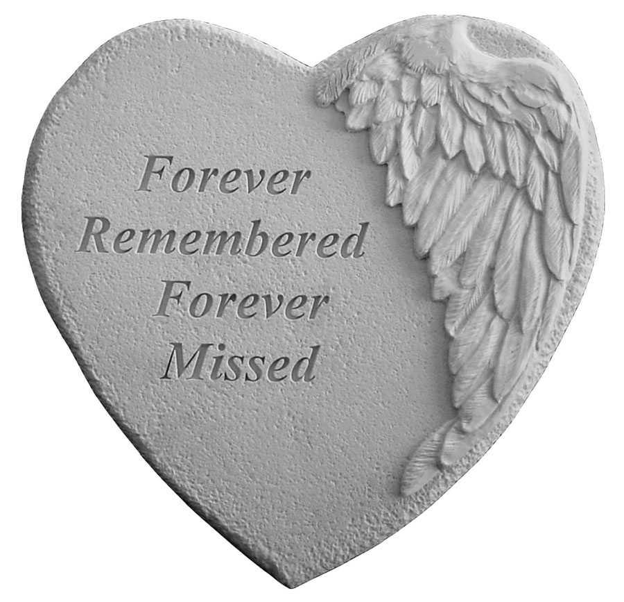 Winged Heart - Forever Remembered - Memorial Garden Stone Questions & Answers