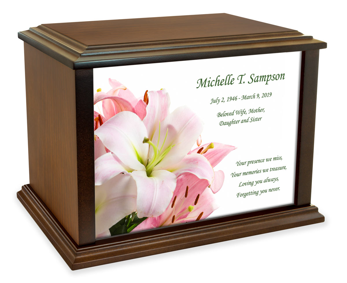 Lilies Eternal Reflections Wood Cremation Urn Questions & Answers