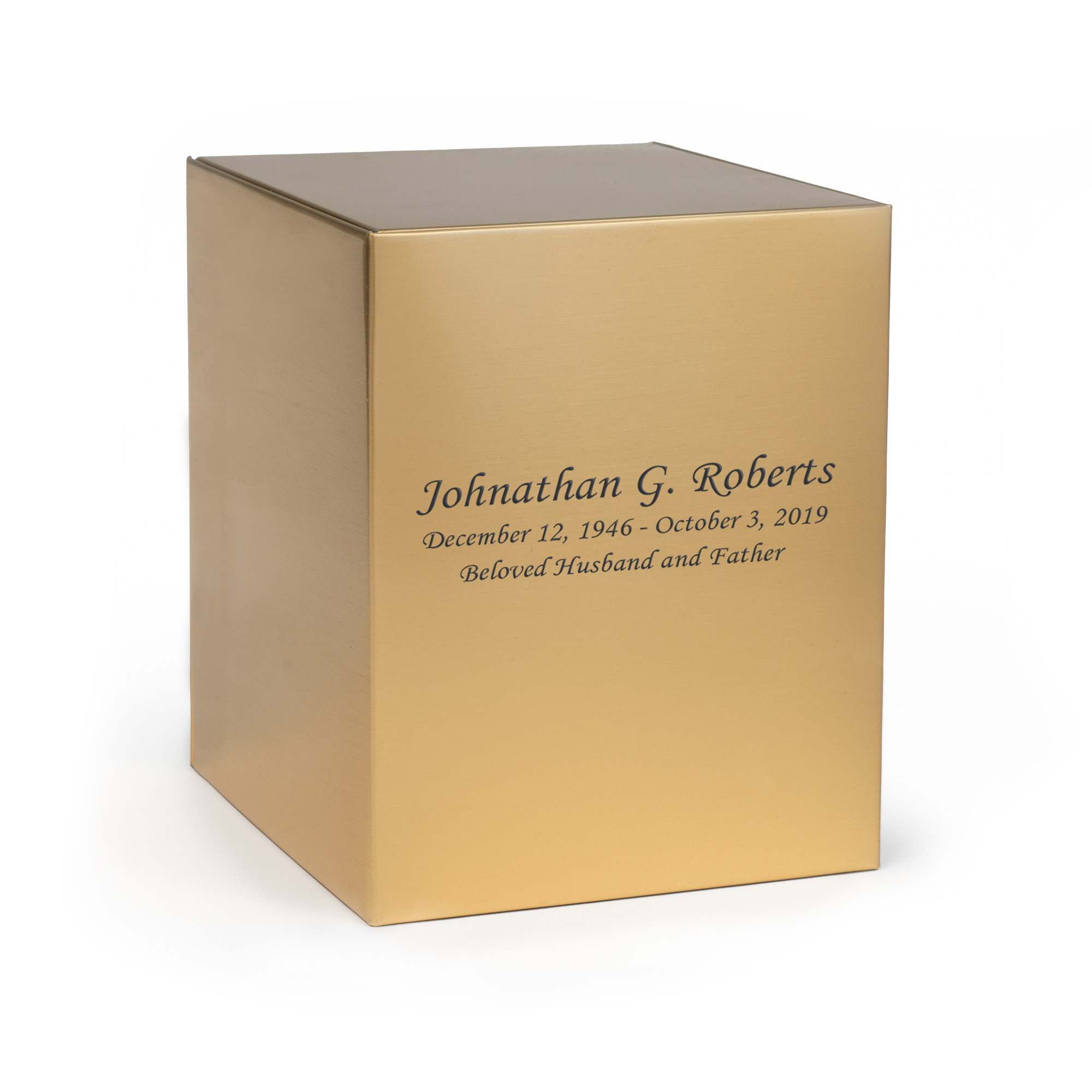 For the Bronze Top Cremation Urn #AM-130061B-12, can you stack the dates since I won't have a sentiment?