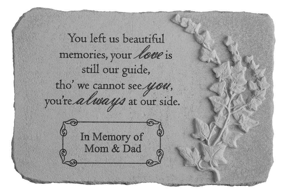 You Left Us Fused Glass Rectangle With Ivy Memorial Garden Stone Questions & Answers