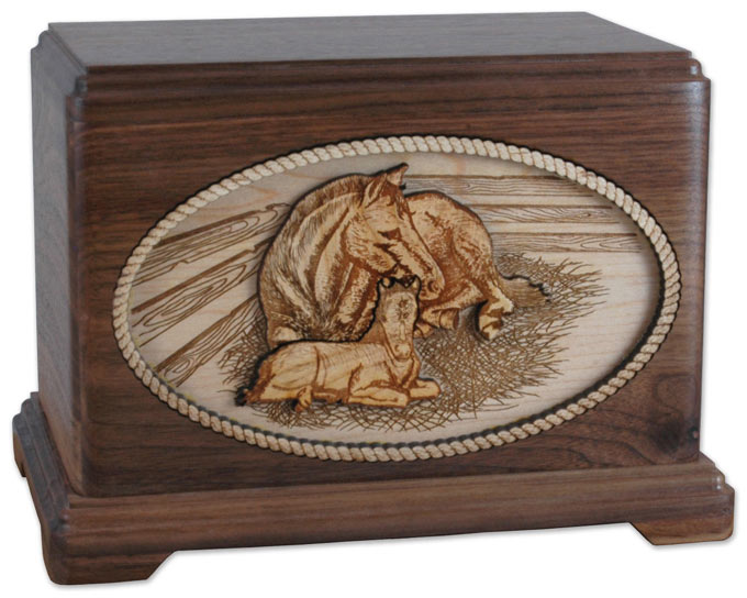 A Mothers Love with 3D Inlay Oak Wood Urn Questions & Answers