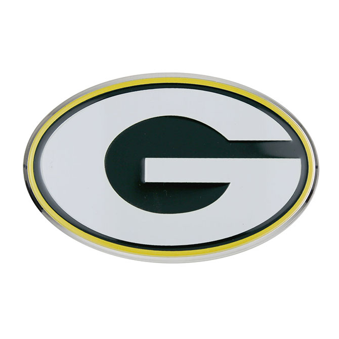 Green Bay Packers Aluminum Embossed Football Logo Emblem Questions & Answers