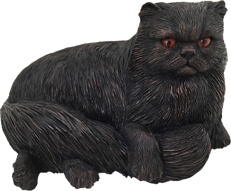 Bronze Finish Persian Cat Shadow Casts Figurine Urn Questions & Answers