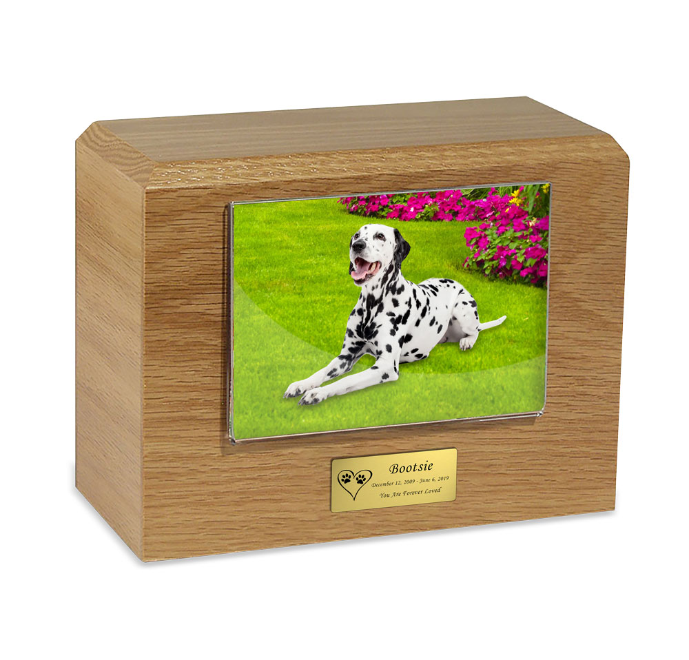 Large Photo Oak Wood Pet Urn Questions & Answers