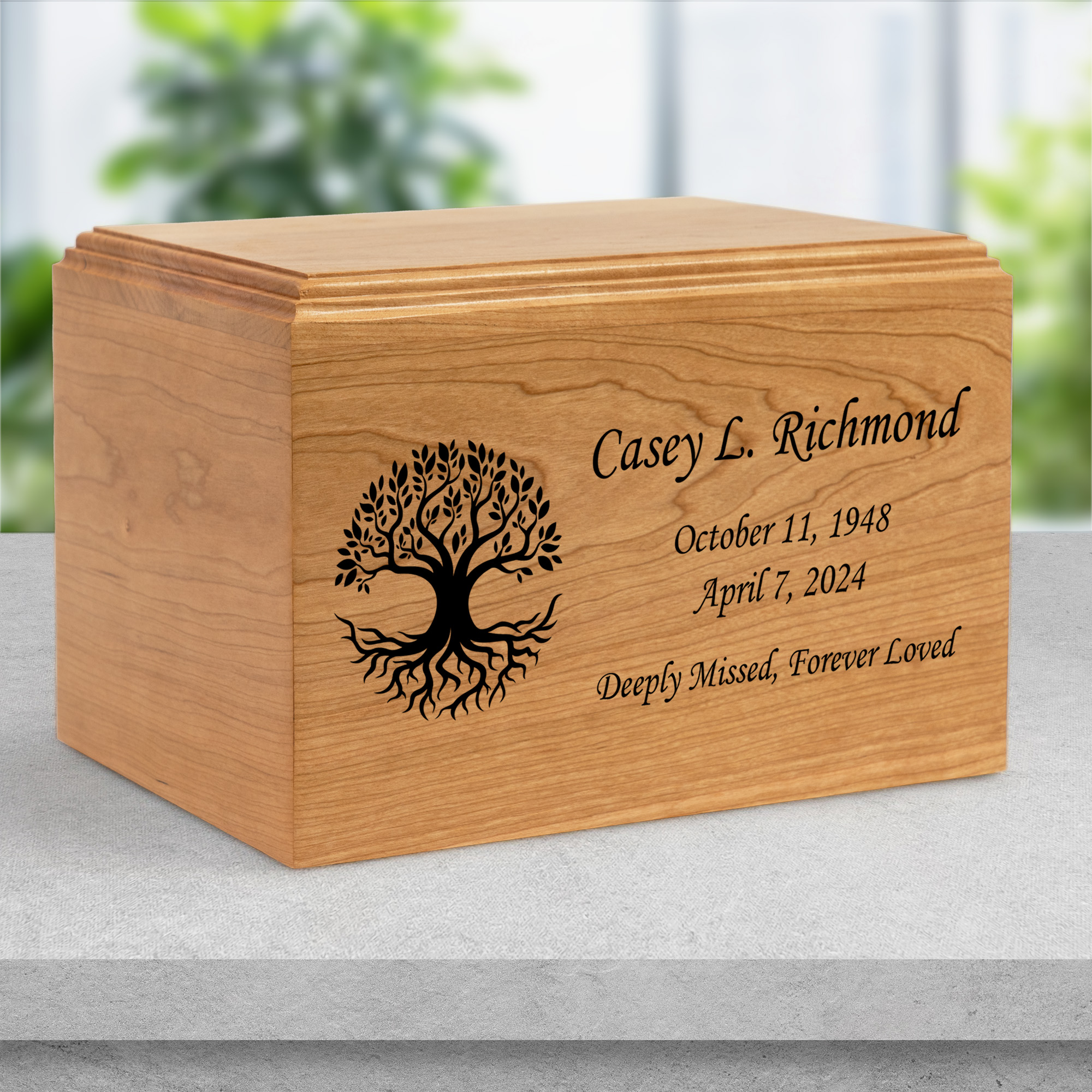 Tree of Life Craftsman Solid Cherry Wood Cremation Urn Questions & Answers